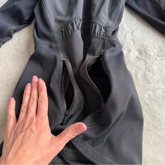 Lululemon Round Trip Swift Ultra Light Slim Ribbed Panel Jacket Melanite Gray - Picture 11 of 14